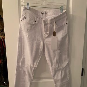 Dear John white distressed jeans 28” tags on